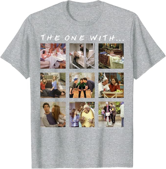 Friends Group Shot The One With Character Panels T-Shirt | Amazon (US)