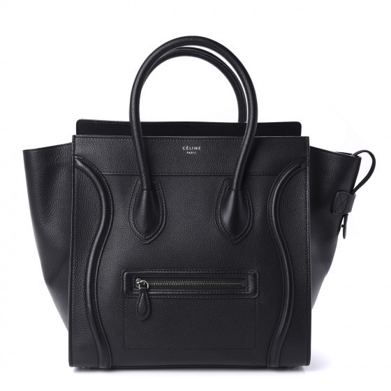 Drummed Calfskin Mini Luggage Black | Fashionphile
