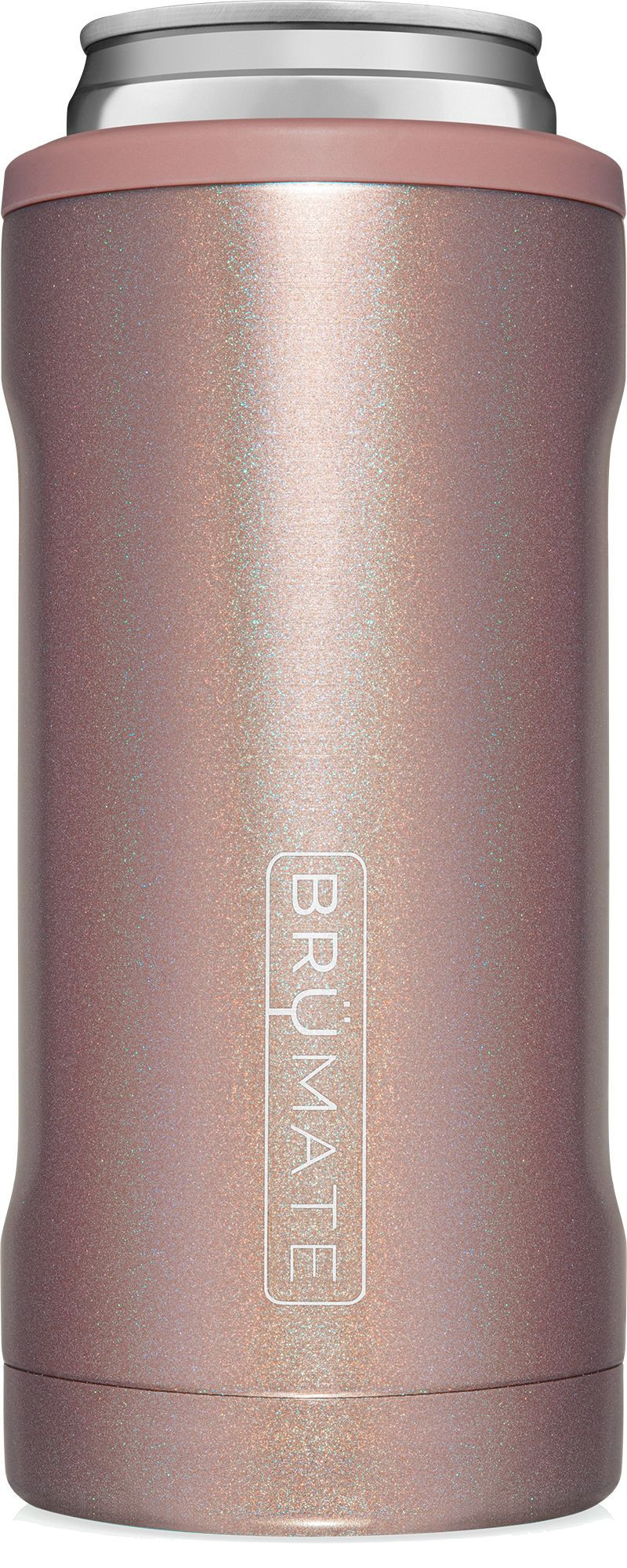 BruMate Hopsulator Slim 12oz. Can Cooler, Glitter Rose Gold | Public Lands