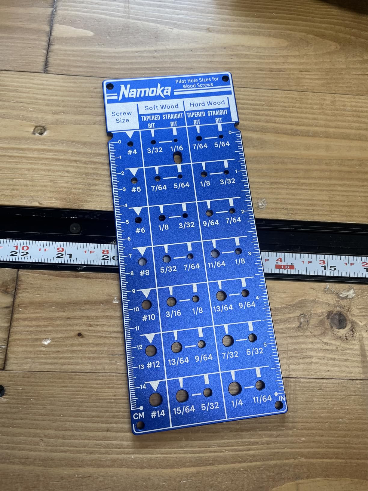 Screw Size Chart & Drill Bit Gauge - Laser-Etched 6061 Aluminum Pilot Hole Guide (#4-#14) | Taper... | Amazon (US)