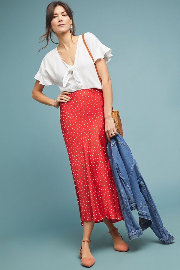 Florence Bias Midi Skirt | Anthropologie (US)