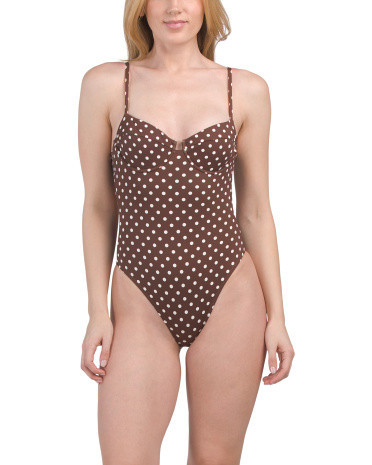 Saltwater Polka Dot One-piece Swimsuit | Spandex/Nylon | Marshalls