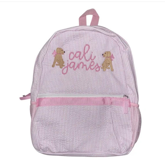 Full-size Seersucker Backpack - Etsy | Etsy (US)