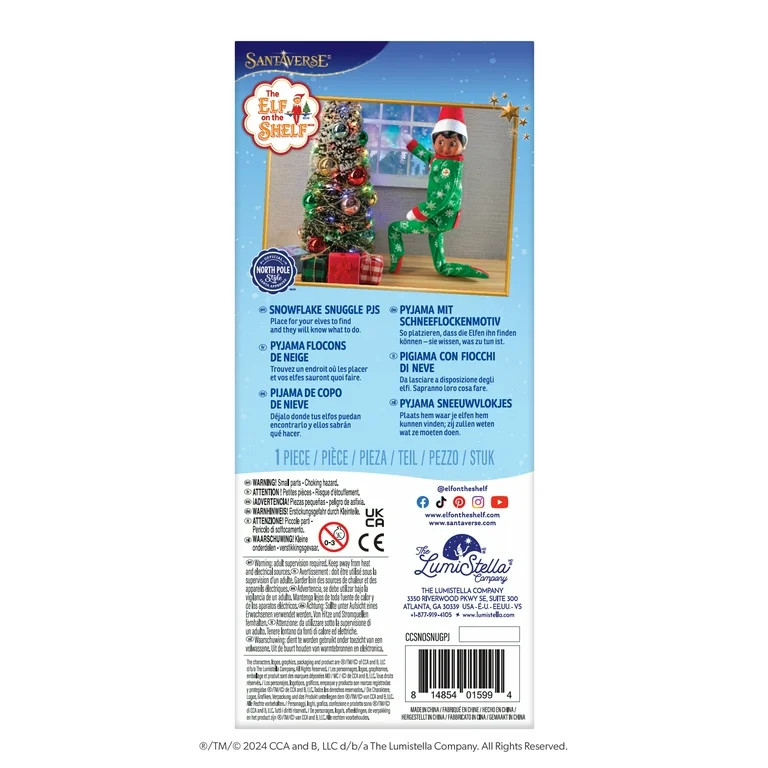 The Elf on the Shelf Claus Couture Collection Snowflake Snuggle Pjs | Walmart (US)