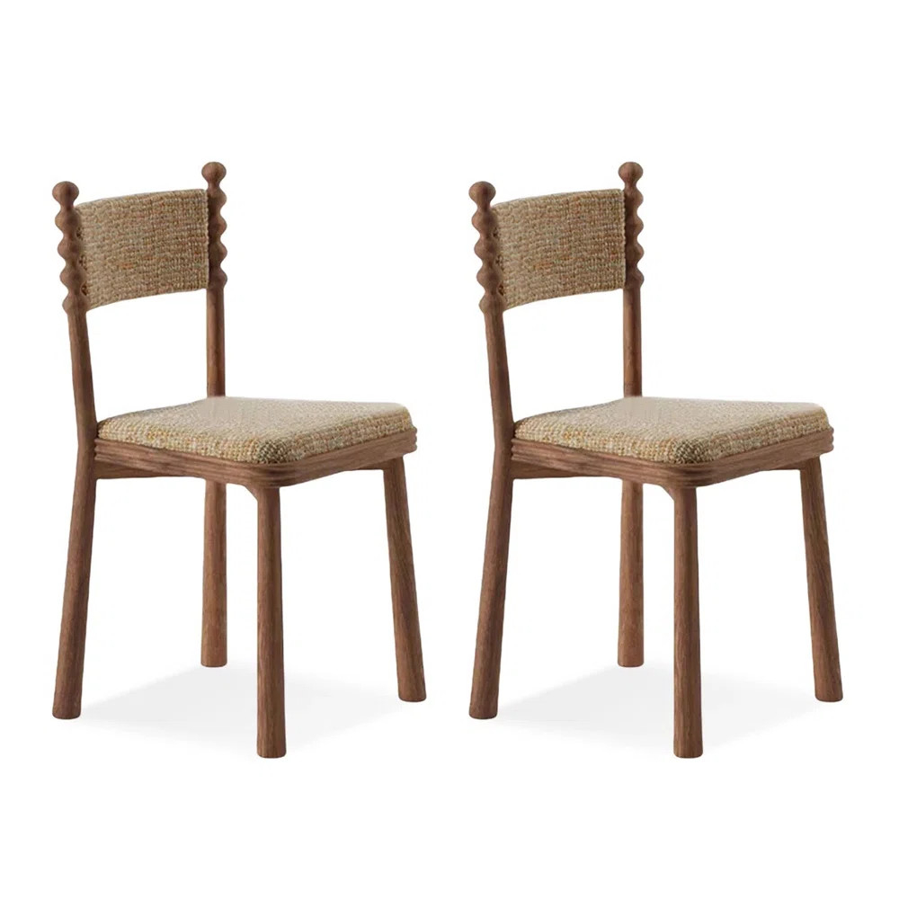 Medieval Solid Wood Back Side Chair(Set of 2) (Set of 2) | Wayfair North America