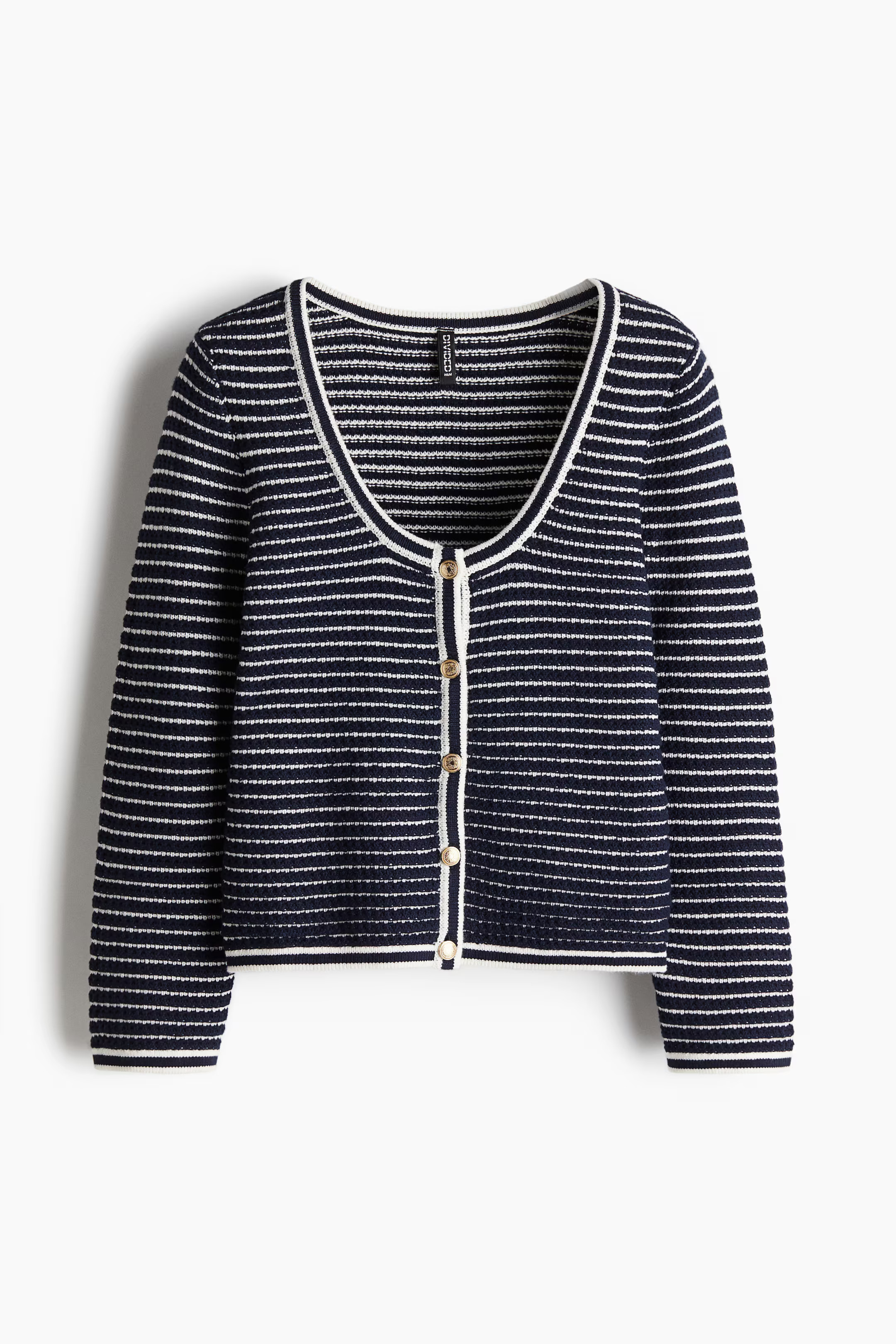 Textured-Knit Low-Cut Cardigan | H&M (US + CA)