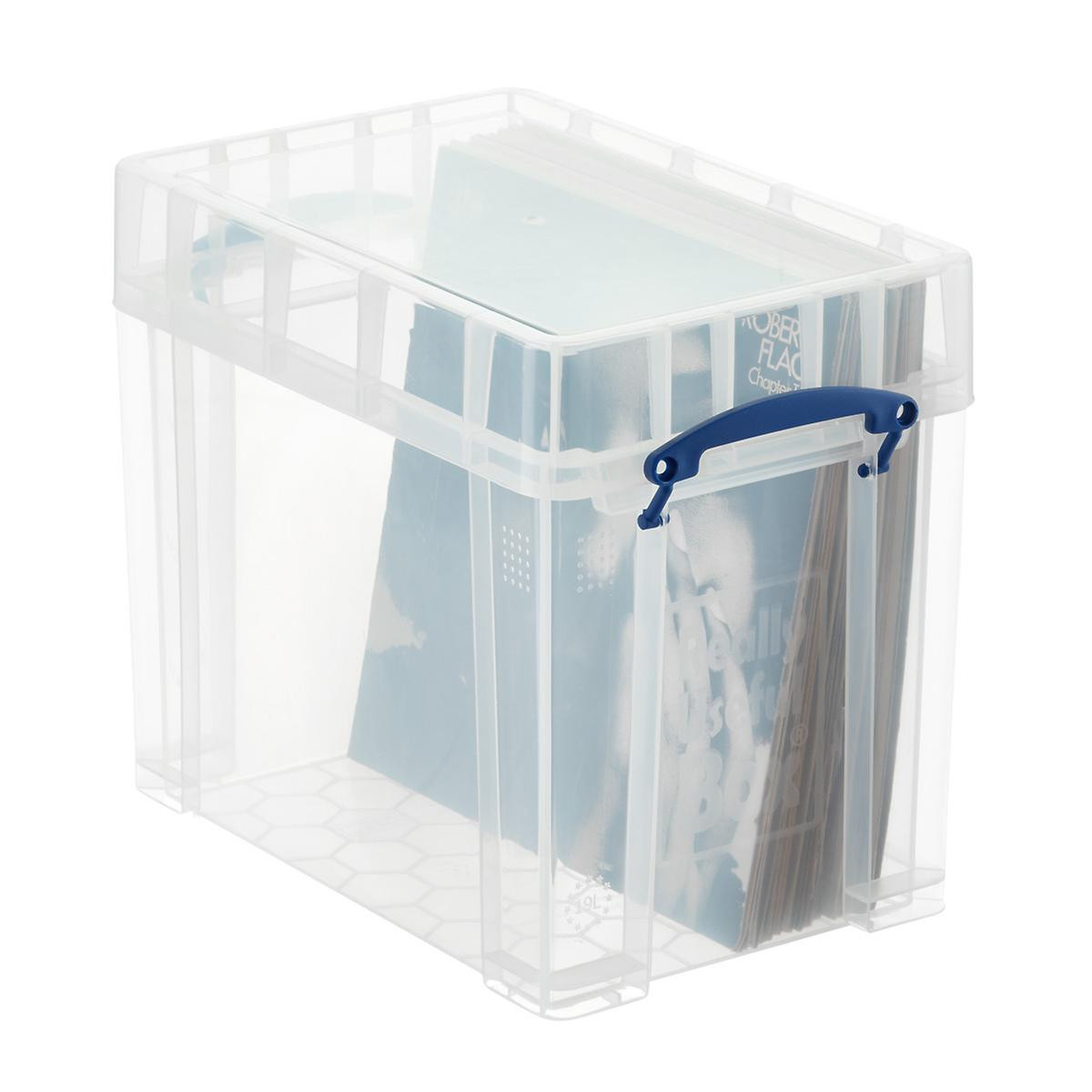 Really Useful Boxes Small Stackable Vinyl Record Storage Box | The Container Store