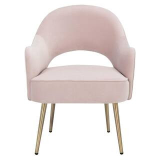 Dublyn Light Pink Upholstered Side Chairs | The Home Depot
