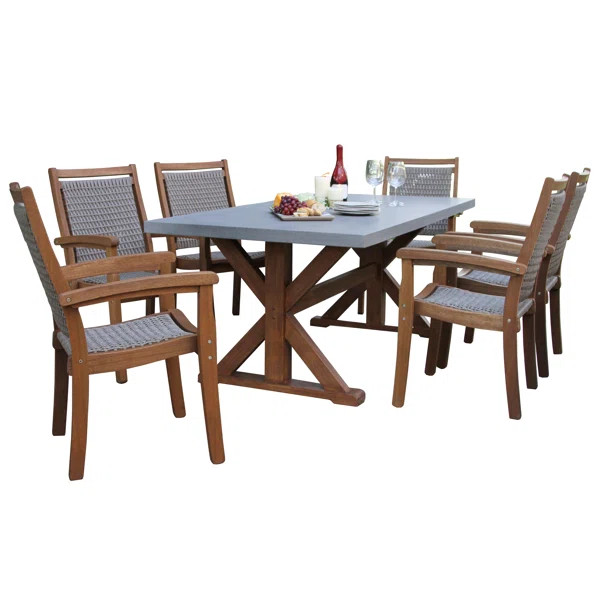 Fleur 6 - Person Rectangular Outdoor Dining Set | Wayfair North America