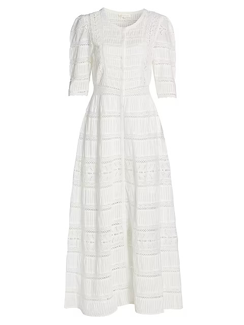 Flora Cotton Embroidered Dress | Saks Fifth Avenue