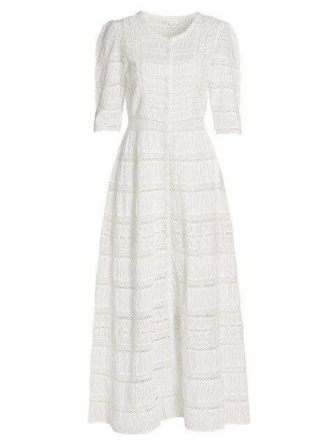 Flora Cotton Embroidered Dress | Saks Fifth Avenue