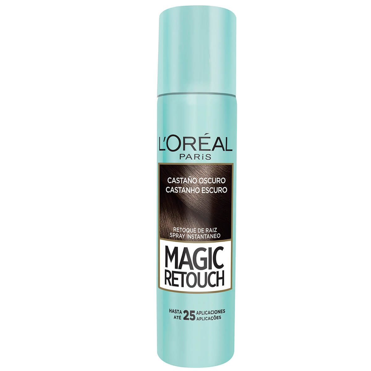 Spray Instantâneo Retoque de Raiz Magic Retouch L'oréal Paris Castanho Escuro com 75ml 75ml | DrogaRaia (BR)