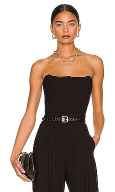 The Sei Curved Bustier Top in Black from Revolve.com | Revolve Clothing (Global)