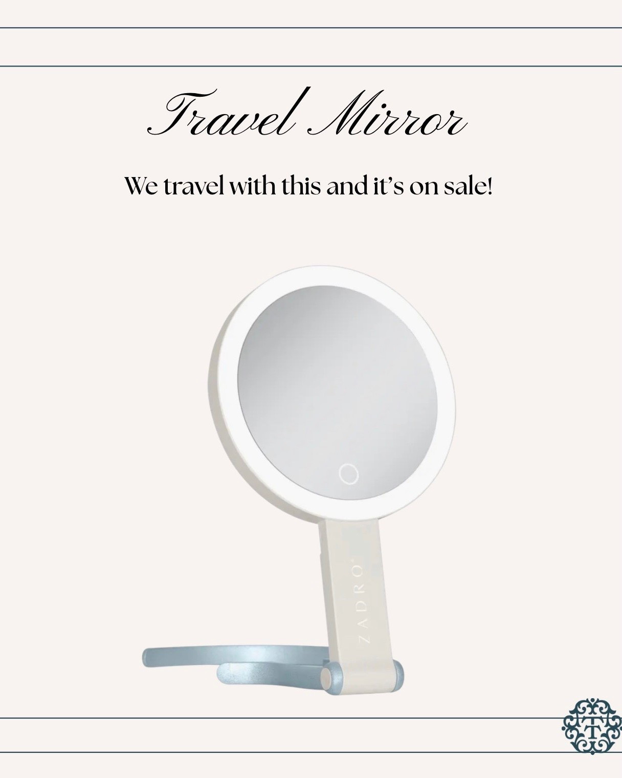 On sale! This travel mirror is so ideal to pack, ensuring that I can easily apply makeup regardless of the mirror situation where I’m staying. Travel life saver! s

#LTKTravel #LTKSaleAlert #LTKOver40