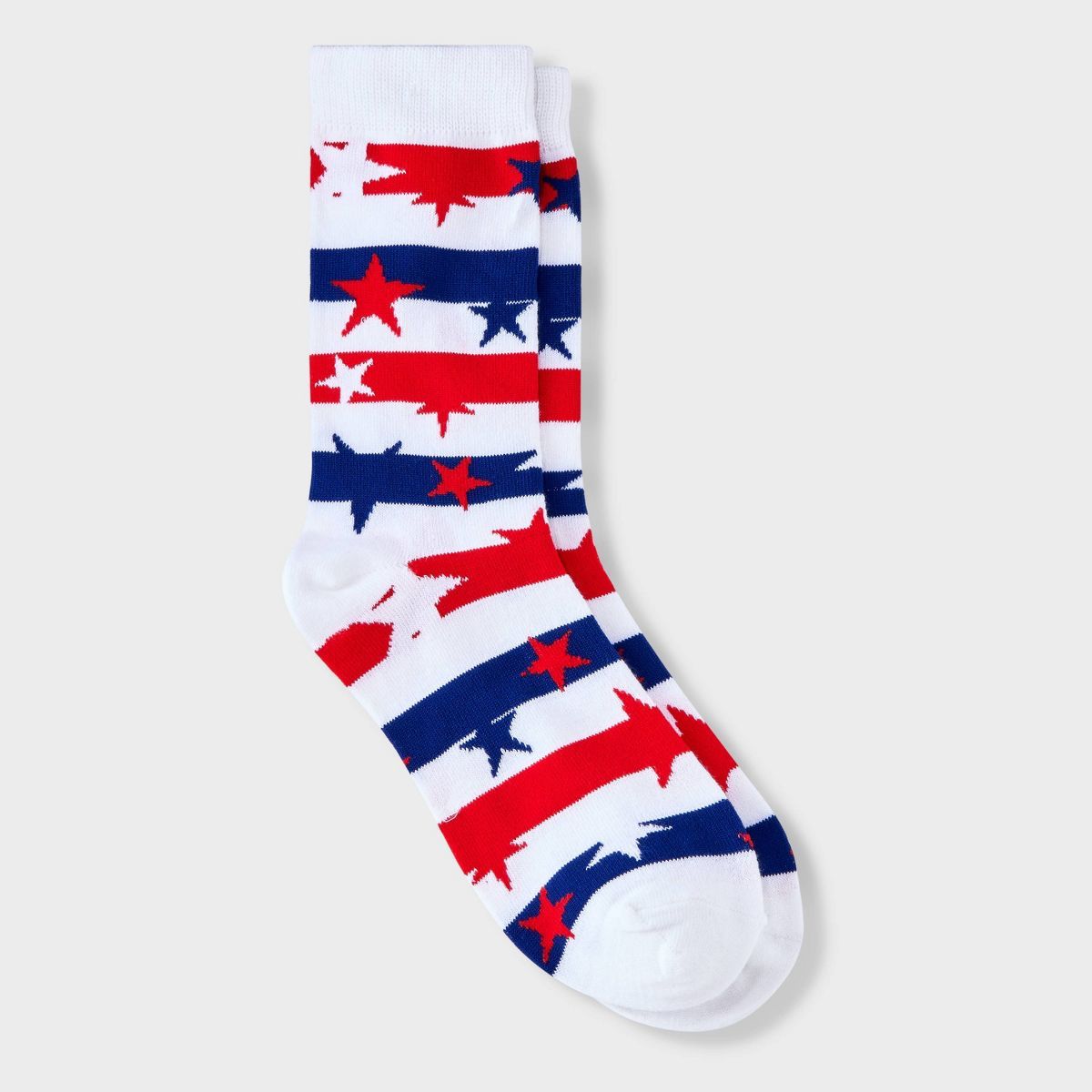 Women's Stars & Stripes Crew Socks - White/Red/Blue 4-10 | Target