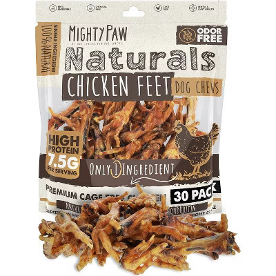 Mighty Paw Chicken Feet Dog Treats - 100% Natural, 30 Pack, Single Ingredient | Target