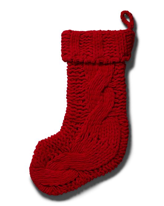 22in Chunky Knit Stocking | TJ Maxx