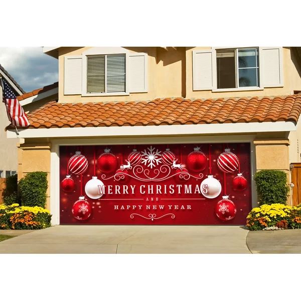 Ornaments in Snow Garage Door Mural | Wayfair North America