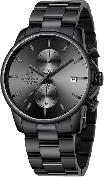 GOLDEN HOUR Fashion Business Mens Watches with Stainless Steel Waterproof Chronograph Quartz Watc... | Amazon (US)