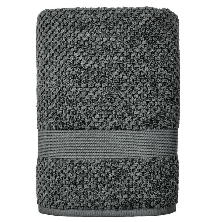 Better Homes & Gardens Signature Soft Popcorn Texture Bath Towel, Grey Flannel | Walmart (US)