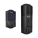 Schlage BE469ZP CAM 622 Connect Smart Deadbolt with alarm with Camelot Trim in Matte Black, Z-Wave P | Amazon (US)