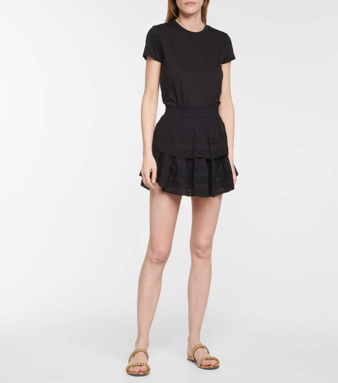 Ruffled cotton miniskirt | Mytheresa (UK)
