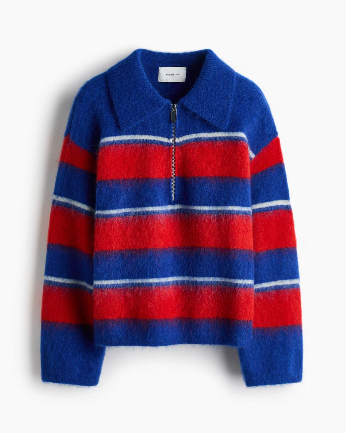 Blue and white striped collared quarter zip sweater 

#LTKSeasonal #LTKFindsUnder100