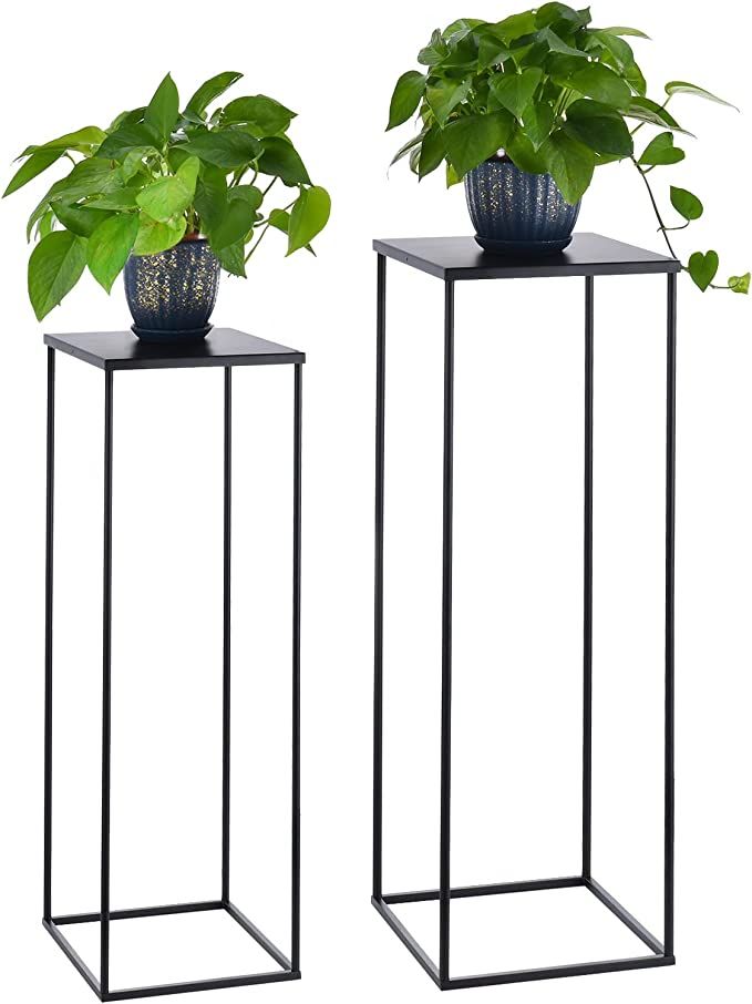 Indoor Metal Plant Stand Black Iron Plant Shelf for Flower Display, Plants Stands for Small Corne... | Amazon (US)