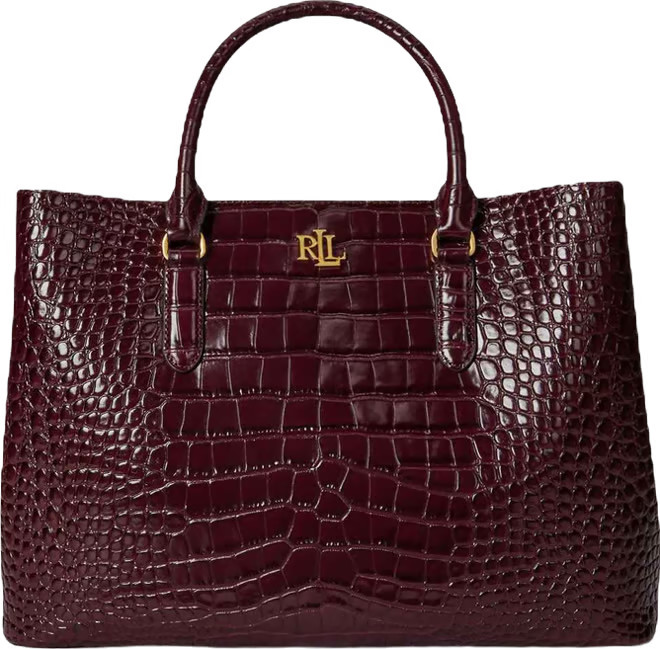 Marcy Large Embossed Satchel Bag | Macy's