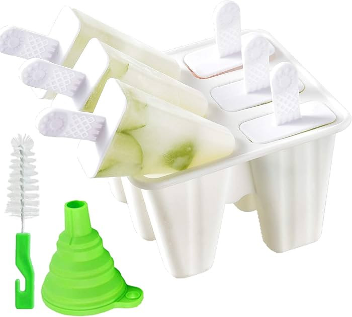 Popsicle Molds 6 Pieces Silicone Ice Pop Molds Popsicle Models Reusable Easy Release Ice Pop Make... | Amazon (US)
