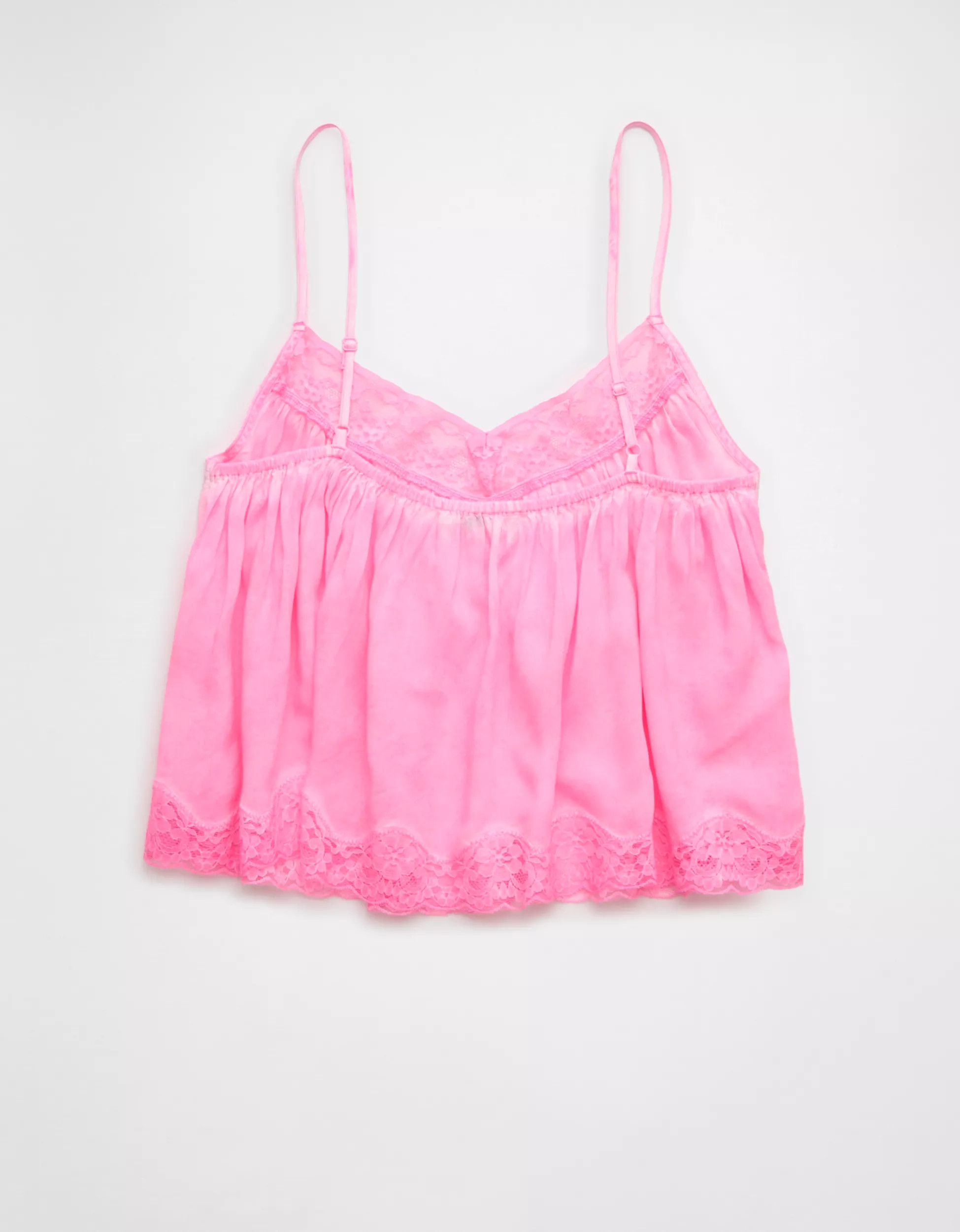AE Cropped Lace-Trim Cami | American Eagle Outfitters (US & CA)