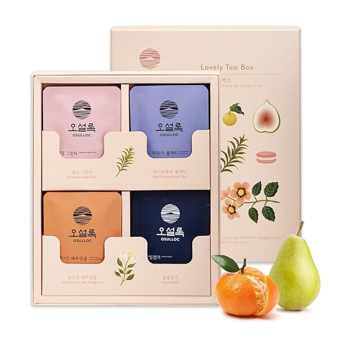 OSULLOC Lovely Tea Gift Box Set (12 count, 4 flavors x 3 EA) | Premium Blended Tea from Jeju | Ko... | Amazon (US)