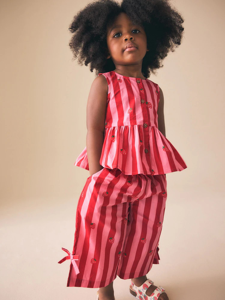 Red/Pink Stripe Blouse And Trousers Co-ord Set (3mths-8yrs) | Next US