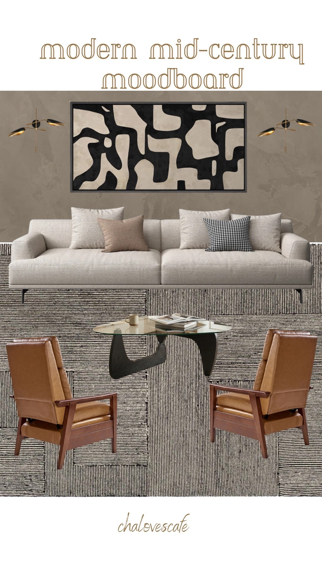 Modern mid century living room moodboard for inspo using affordable items(highly rated) from Wayfair 🤗

#LTKHome