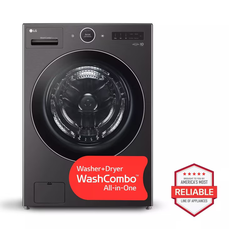 Ventless Washer/Dryer Combo LG WashCombo™ All-in-One 5.0 cu. ft. Mega Capacity with Inverter He... | LG Electronics