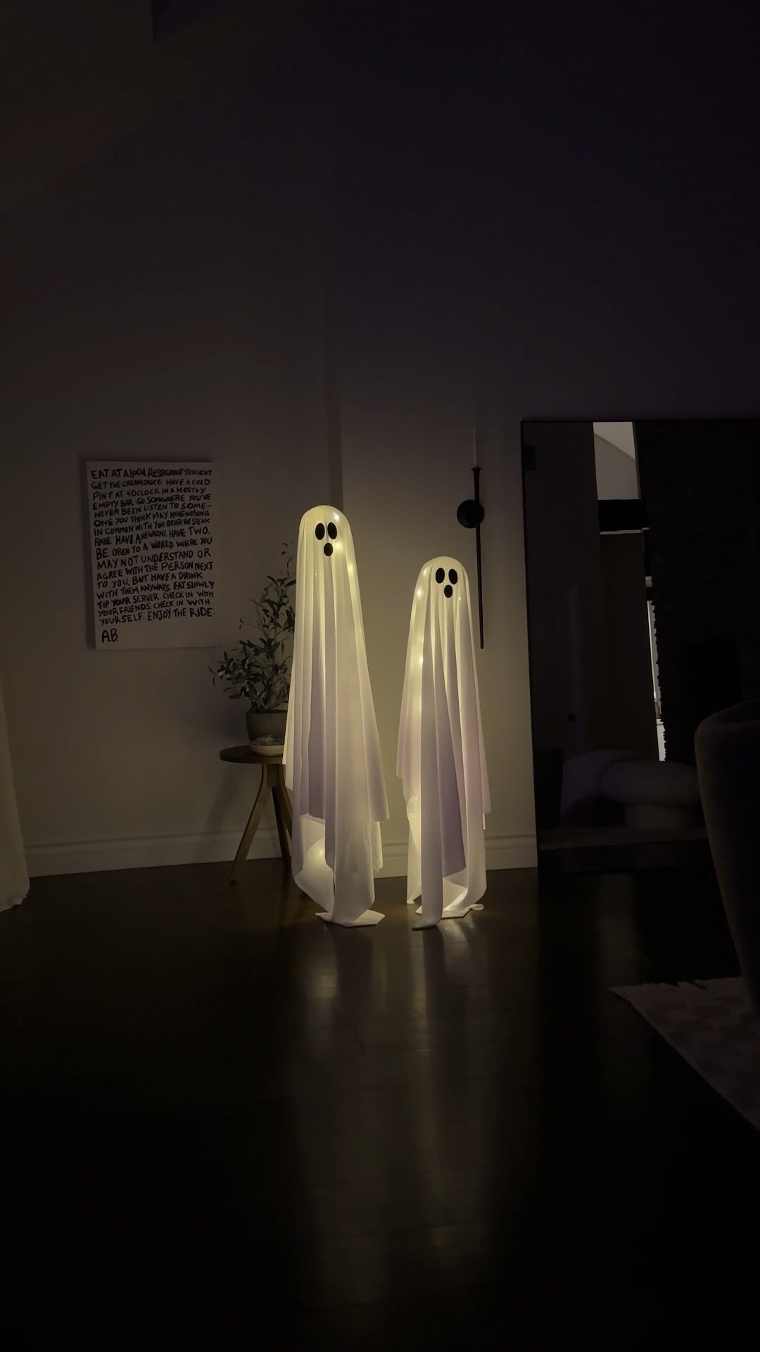 Best $20 I’ve ever spent!! 
I’m all for easy Halloween decor and this life sized ghost will be making its debut all over our house. I want to put them all over the front porch and around the house for our party. They actually look so good day or night!

#LTKVideo #LTKHome #LTKParties