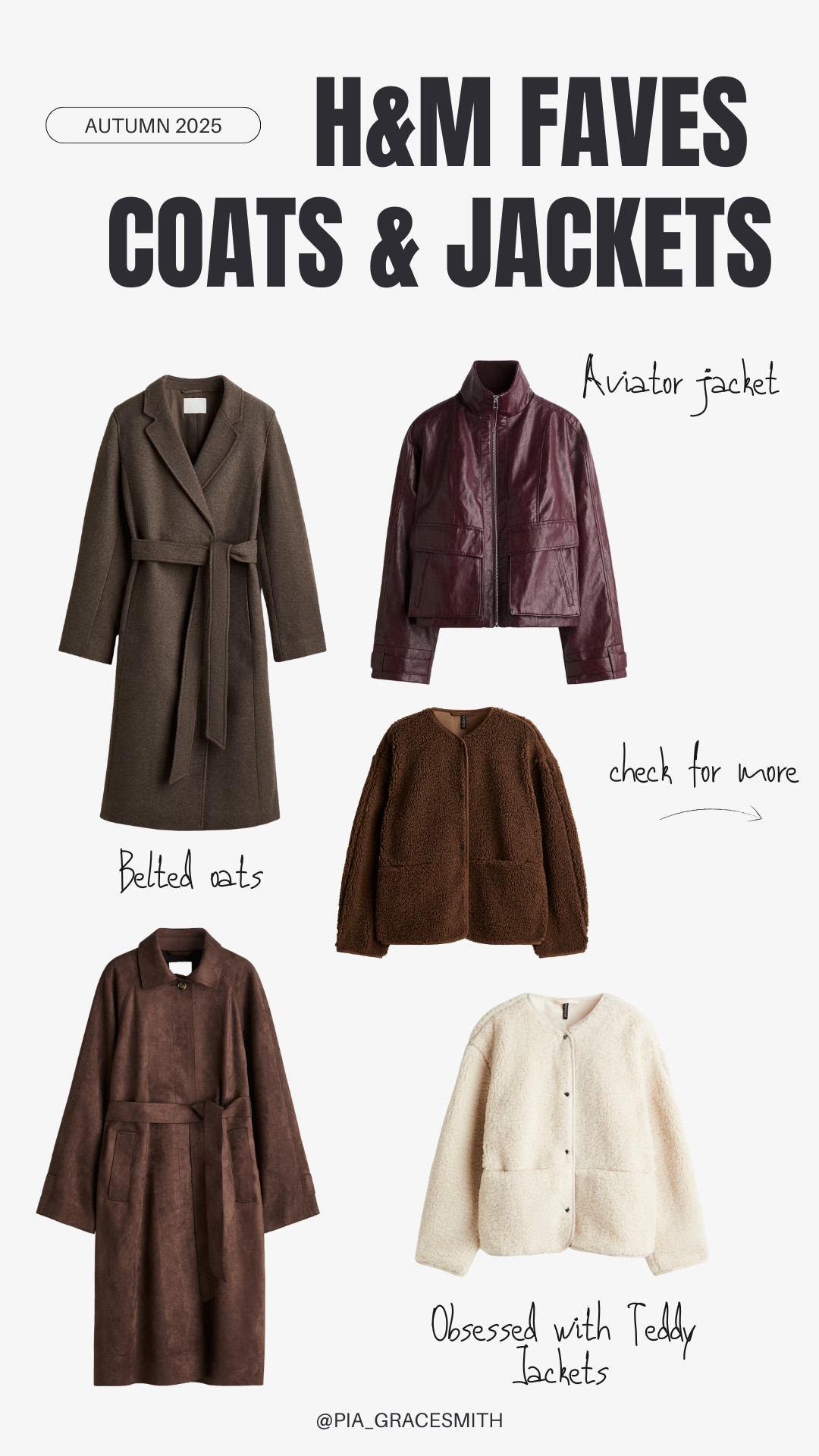 Autumn, H&M faves coats & jackets, teddy jacket, aviator jacket, belted coat, transitional outfit 

 #LTKuk #LTKautumn #LTKeurope