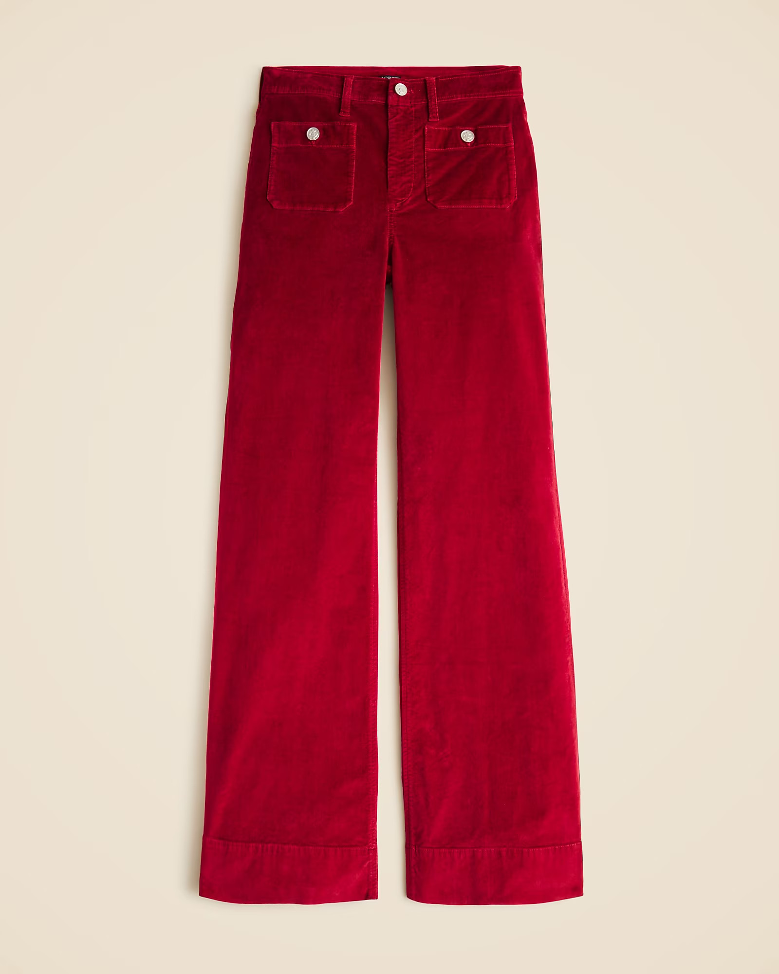 Wide-leg velvet sailor trouser | J. Crew US