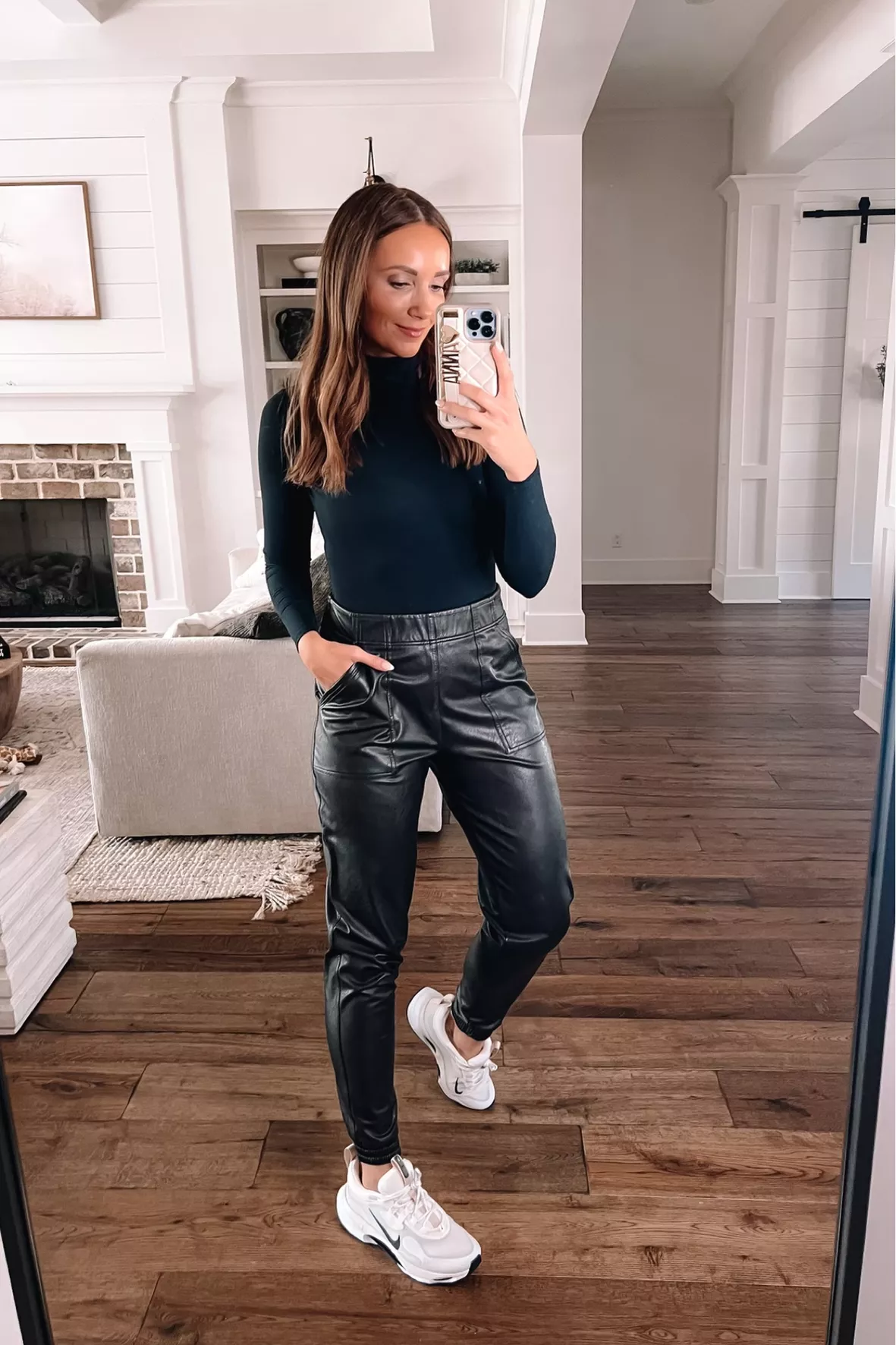 Shop Spanx Faux Leather Joggers