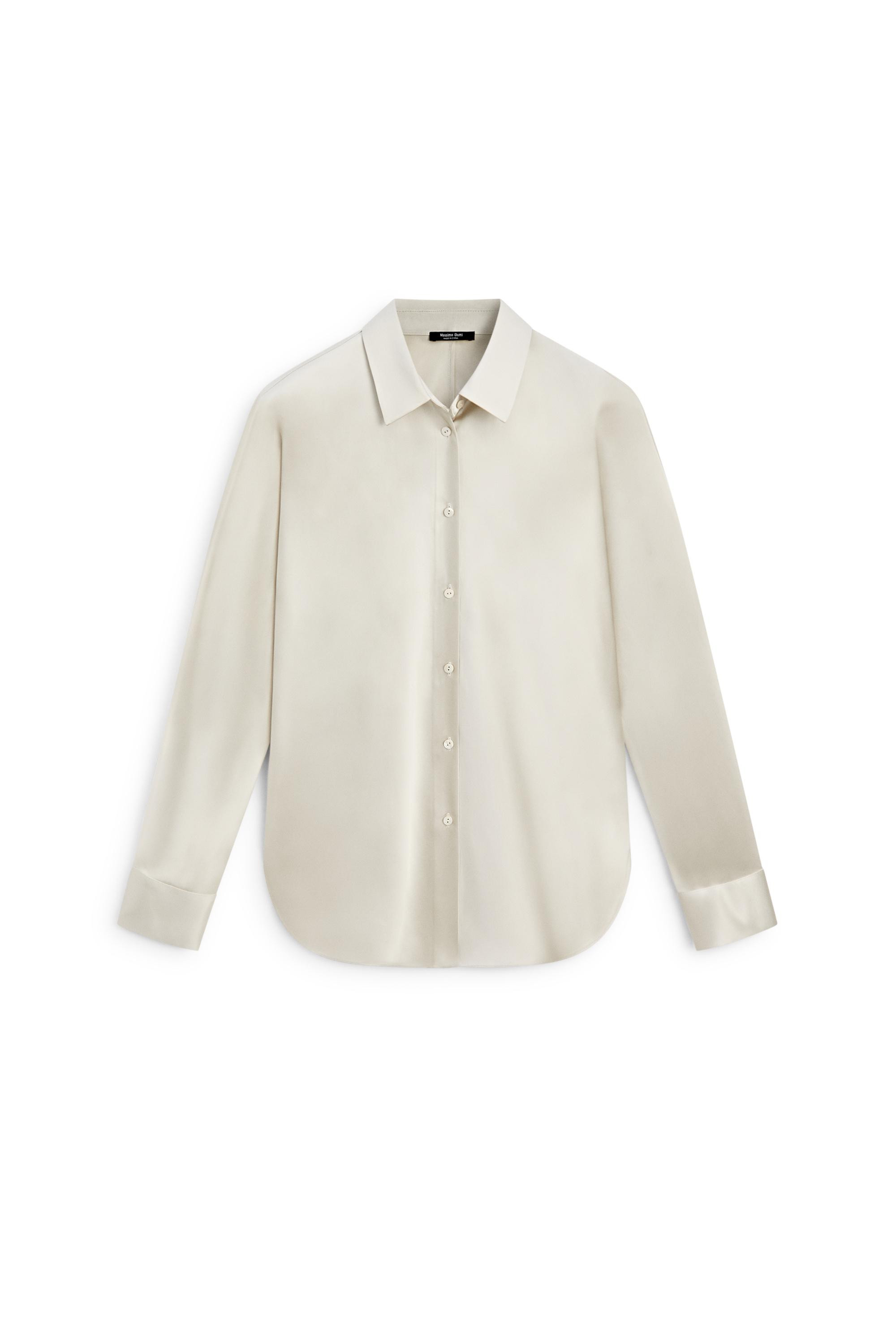 Flowing satin shirt | Massimo Dutti US