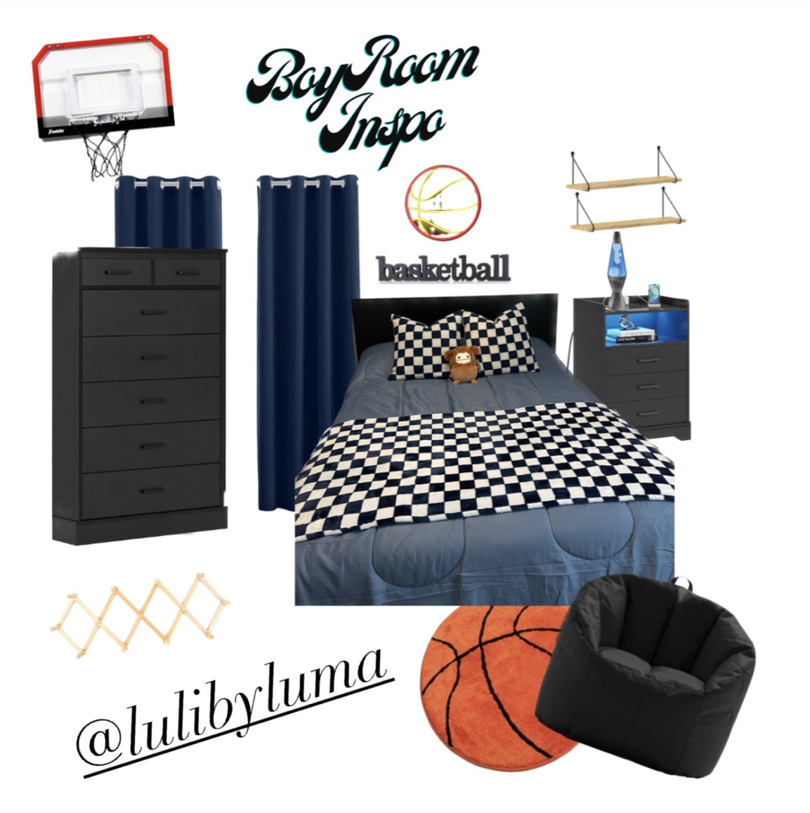 Boy Room Inspo #boybedroom #basketball #checkered 

#LTKkids #LTKhome #LTKFind