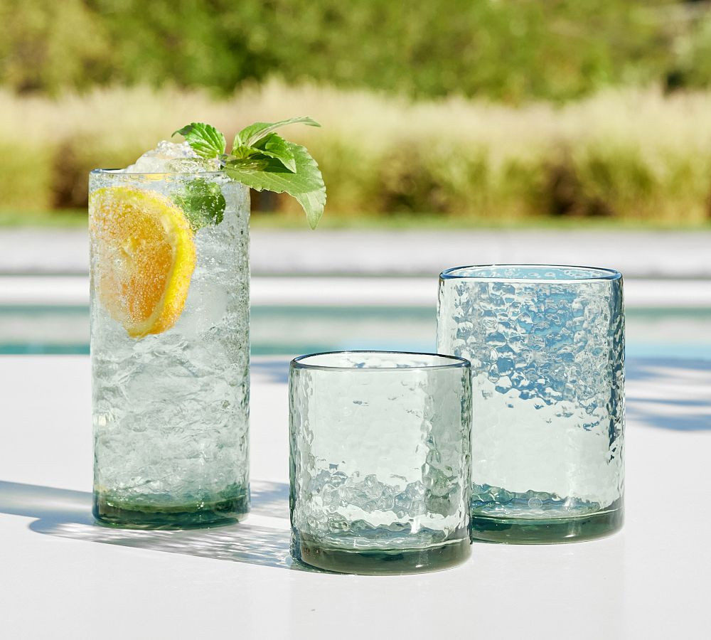 Hammered Outdoor Drinking Glasses | Pottery Barn (US)