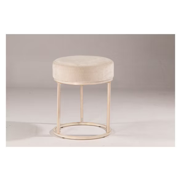 Swanson Backless 17.75" Vanity Stool White/Bone - Hillsdale Furniture | Target