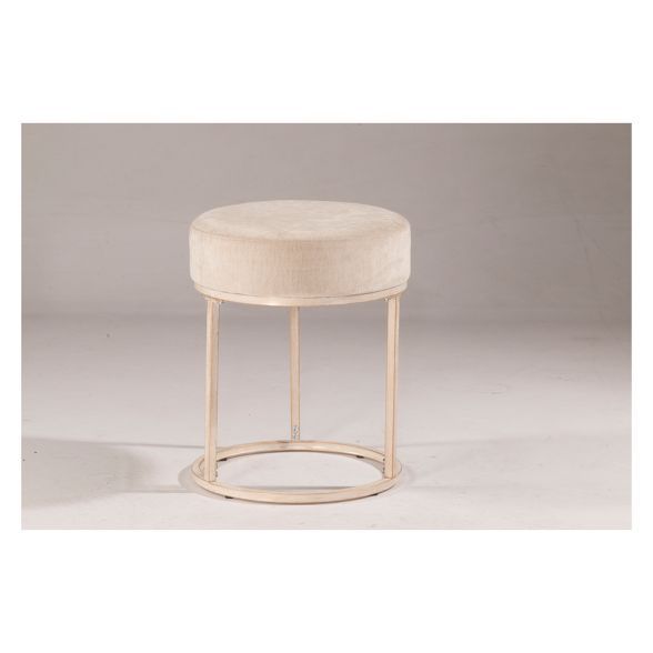 Swanson Backless 17.75" Vanity Stool White/Bone - Hillsdale Furniture | Target