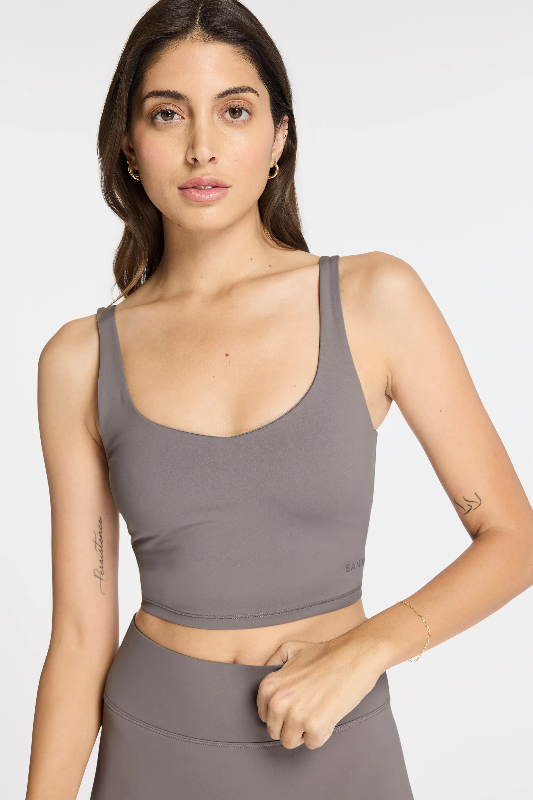 V-Neck Tempo Crop Bra | BANDIER