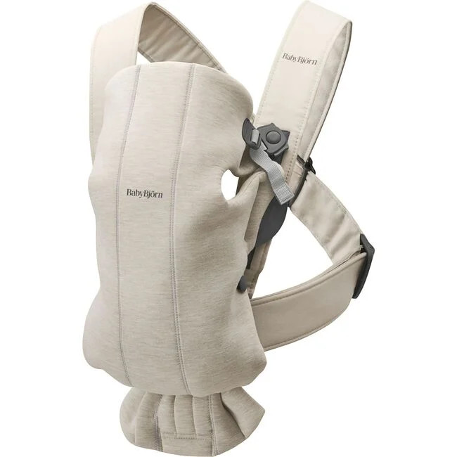 Carriers | Baby Carrier Mini, 3D Jersey, Light Beige BabyBjörn | Maisonette | Maisonette