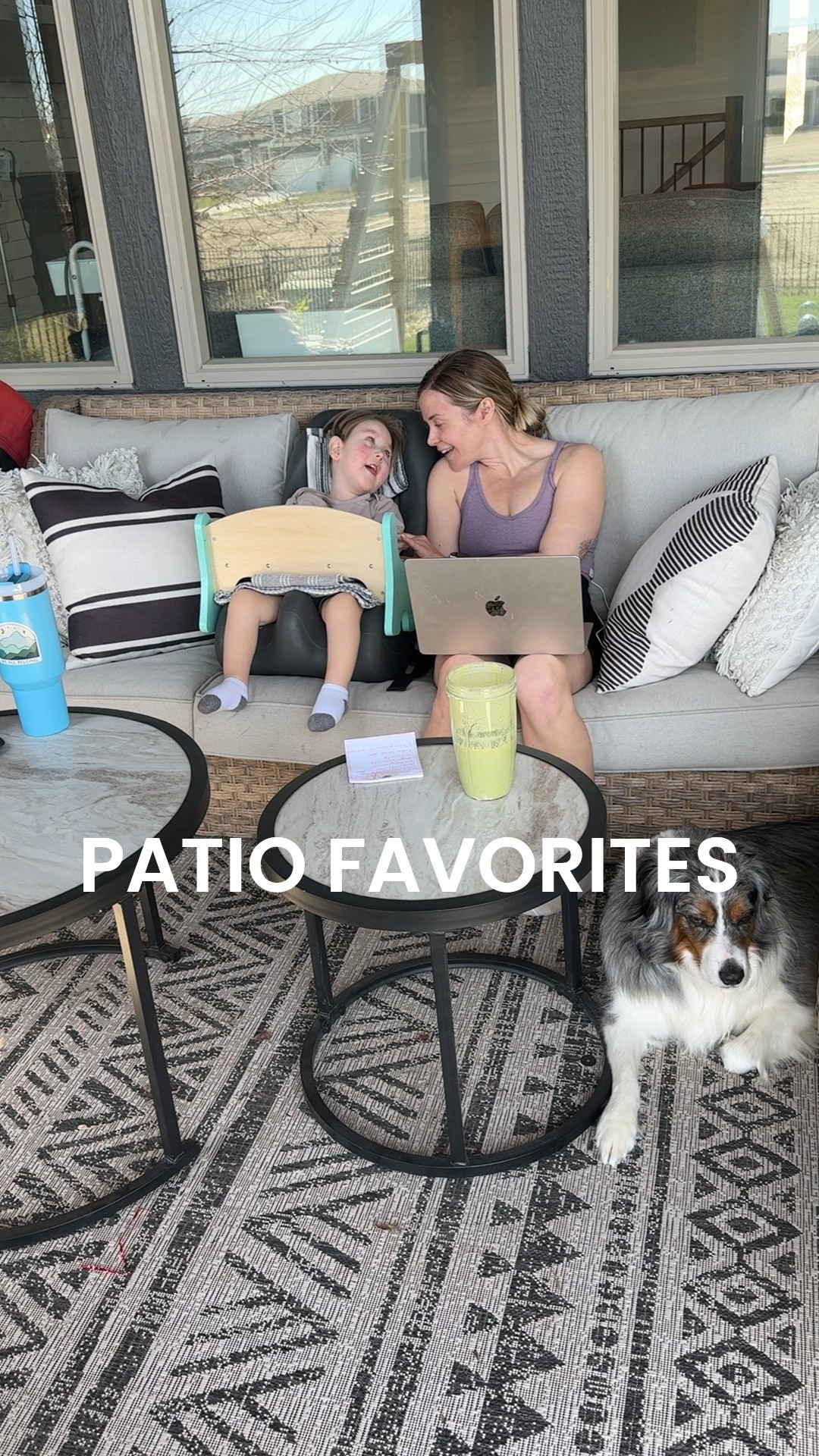 Patio furniture set 
Outdoor patio rug 
Other Amazon finds - pillow side tables cooler etc. 

Spring / patio season / porch decor 

#LTKSeasonal #LTKHome