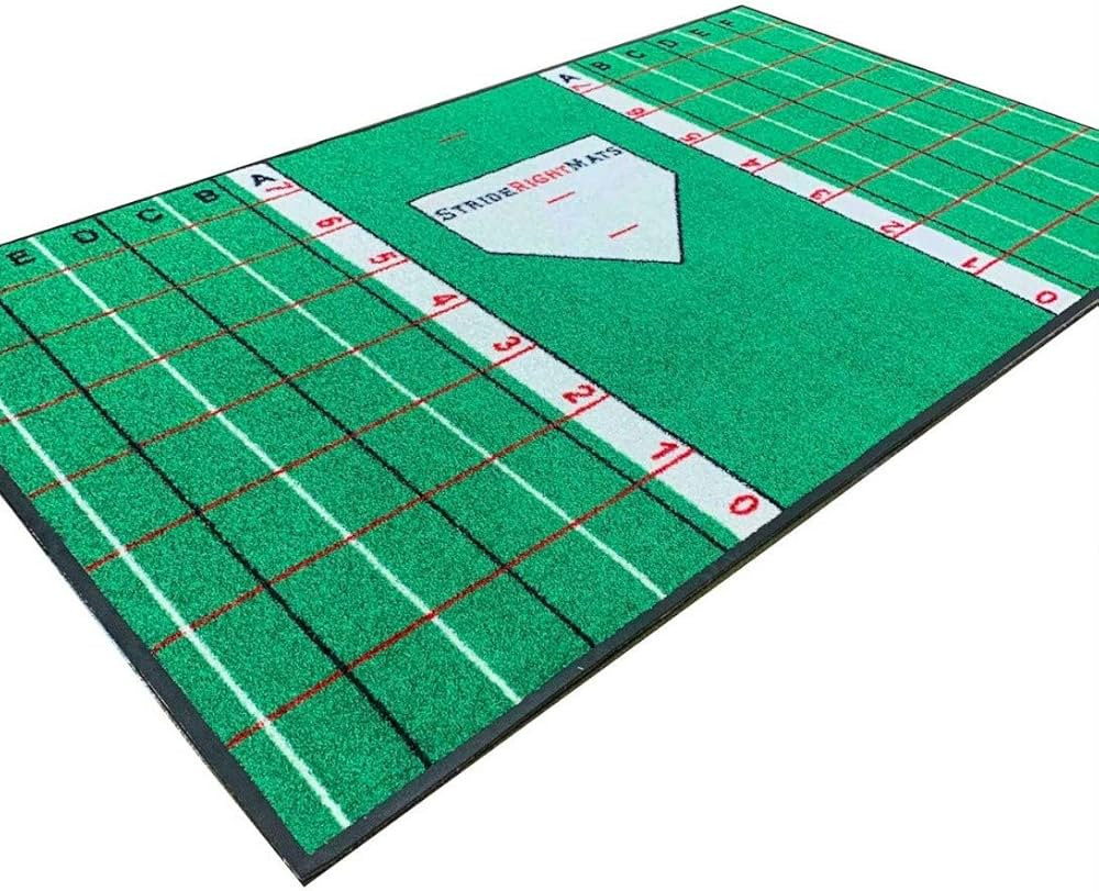 Baseball Softball Hitting Batting Mat | Dual Purpose Instructional Setup, Stance, Stride & Swing ... | Amazon (US)