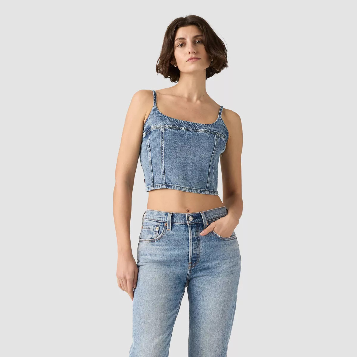 Levi's® Women's Jadine Denim Cami Tank Top - Twisted Stone XS | Target