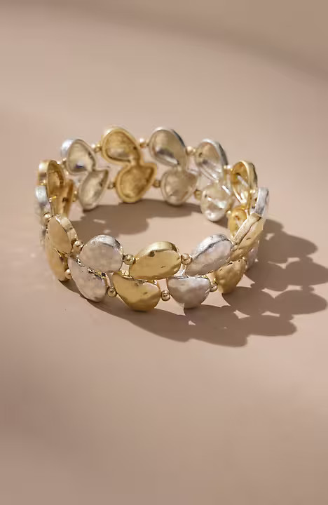 Multi-Metal Stretch Bracelet | J. Jill